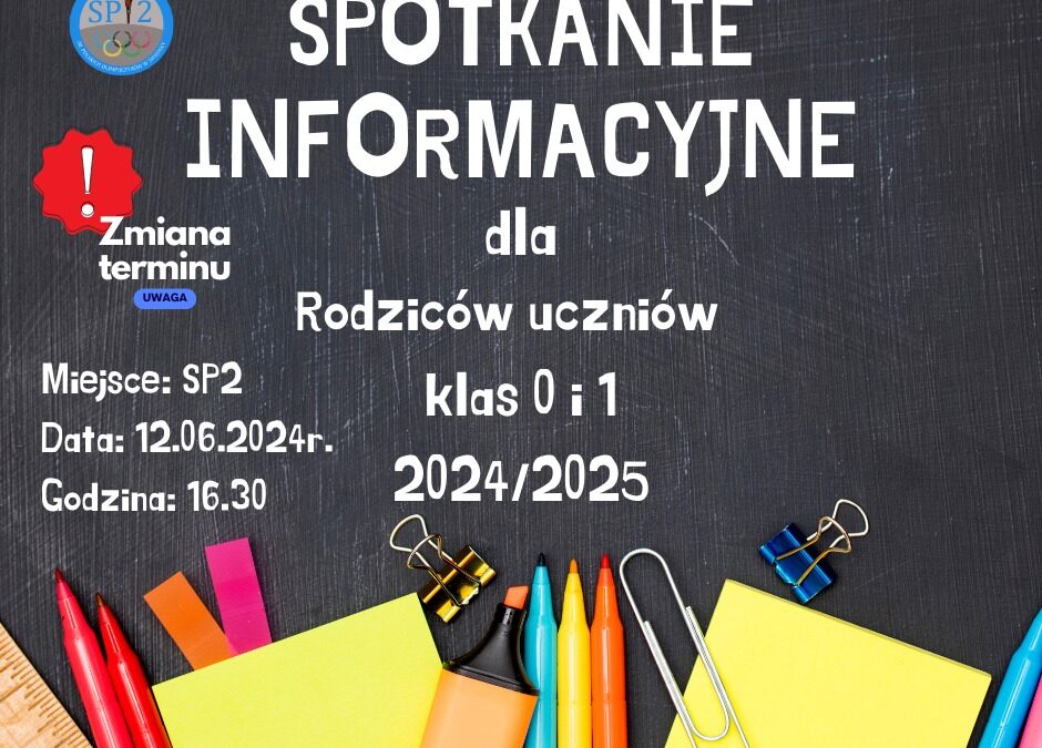 SPOTKANIE DLA RODZICÓW PRZYSZŁOROCZNYCH UCZNIÓW KLAS 1 i 0