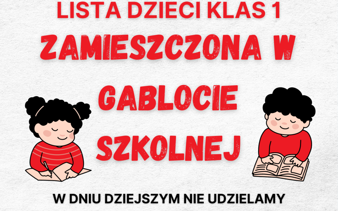 Lista dzieci klas 1