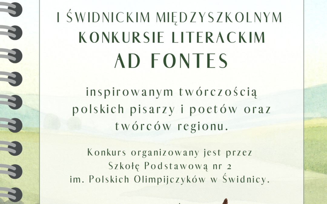 I Świdnicki Międzyszkolny Konkurs Literacki Ad Fontes