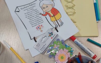 Styczniowe zajęcia TUS – laurki na Dzień Babci i Dziadka